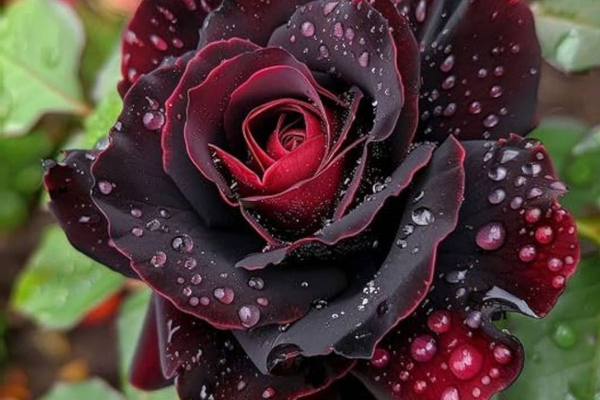 Dark Red/Black Rose Flower Seeds - 100 Rare Rosa spp. Seeds for Garden Germination - Exotic Perennial Variety