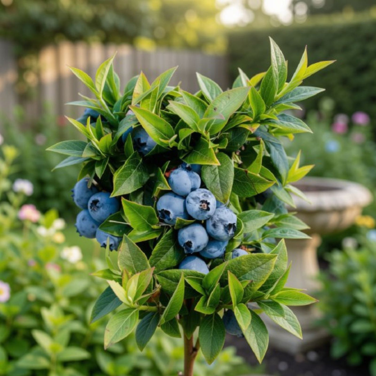 Dwarf Blueberry Plant Starter Top Hat Vaccinium angustifolium Edible Fruit Bush Container Gardening