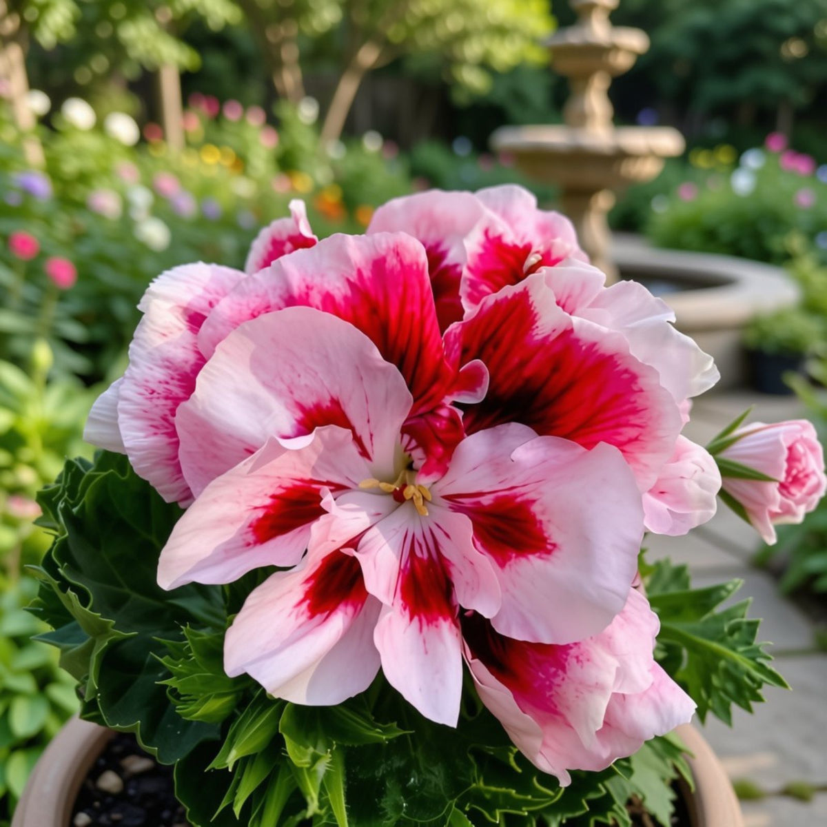 6” Live Geranium Plant Reddish Pink Perennial in 3” Pot Pelargonium spp. Houseplant, flowering, outdoor, starter plant
