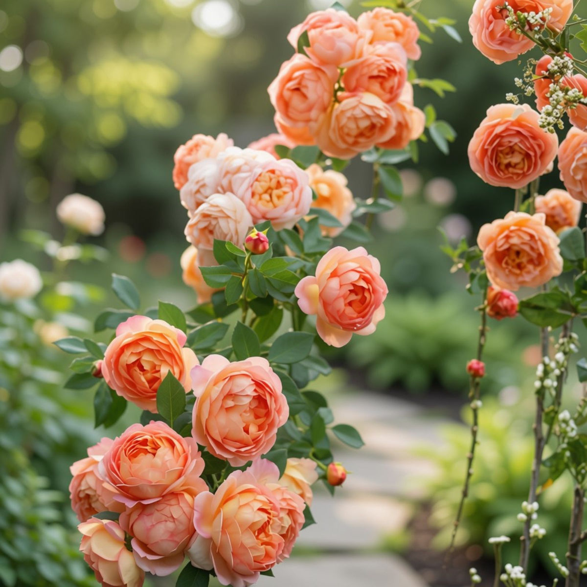 Orange Rose Cuttings 6 Inch Live Plant, Fragrant Rosa spp., 5 Pack, No Roots, Garden Starter, Flowering Plant