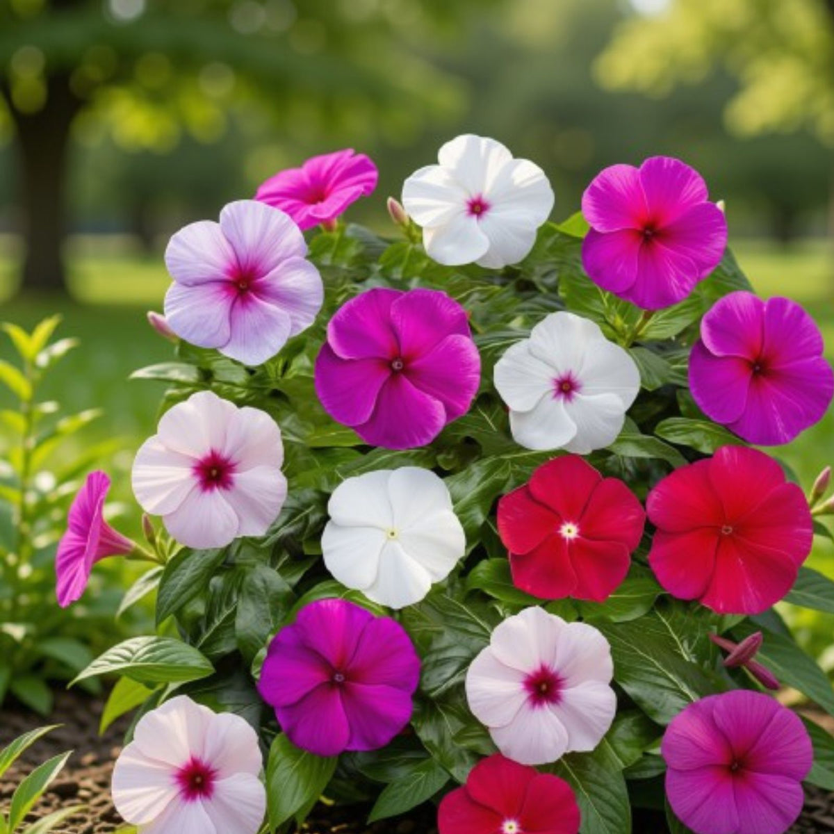 Vinca Seeds 500 Count Sunsplash Mix, Catharanthus roseus, Colorful Annual Flowering Plants for Gardens, Live Plant, Starter Seed