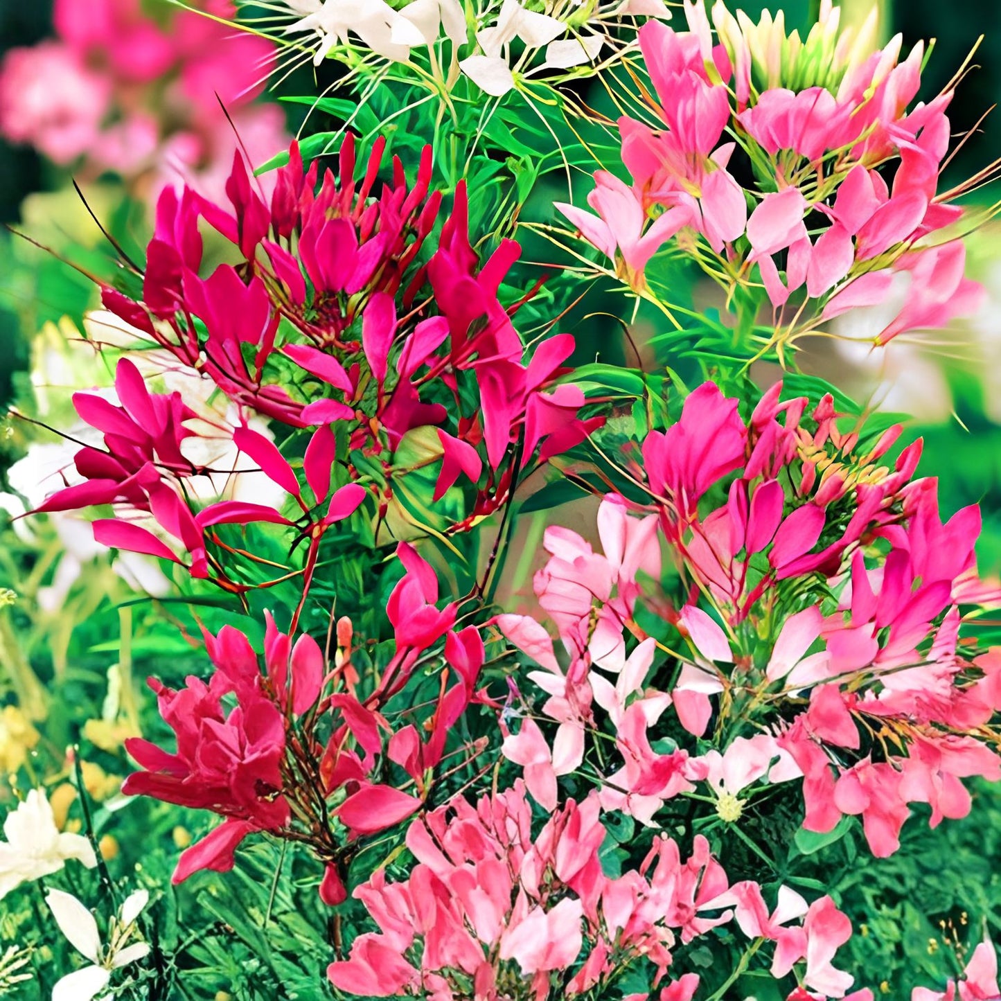 Mixed Colors Cleome Seeds - Non-GMO Flower Seeds for Garden - Cleome hassleriana