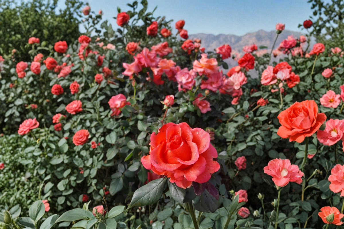Ring of Fire Hybrid Tea Rose Plant 2 Gal Live Bush – Red Yellow Bloom Rose for Garden Landscape Outdoor Flowering Plant No Ship CA