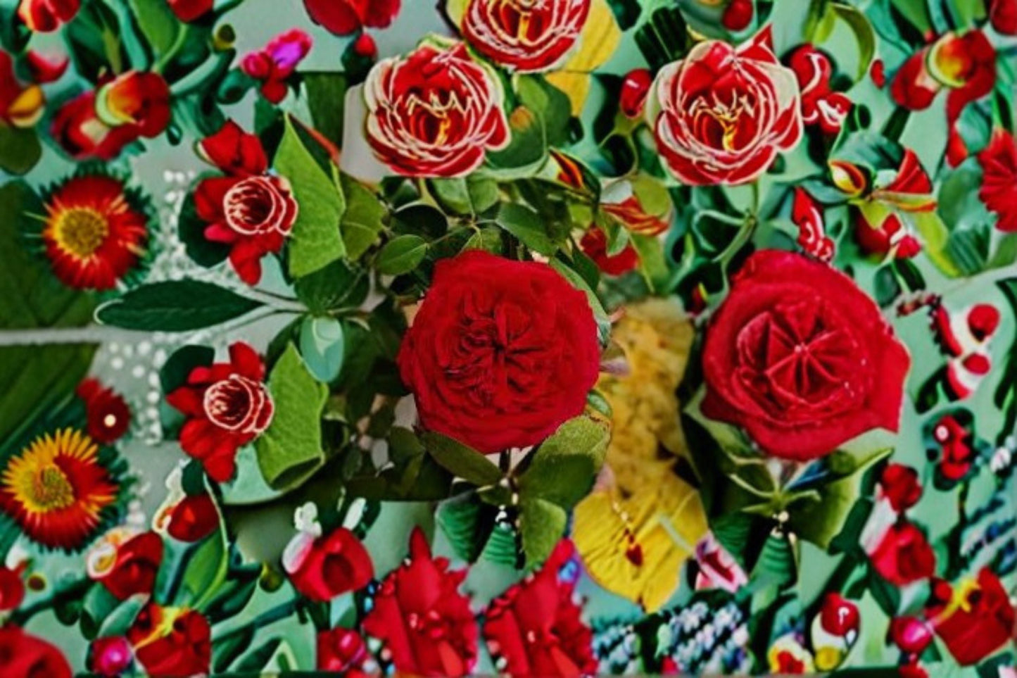 Republique de Montmartre Rose Live Plant - Red Semi-Climbing Rose - Rosa hybrid - Own Root Shrub for Trellises & Arches