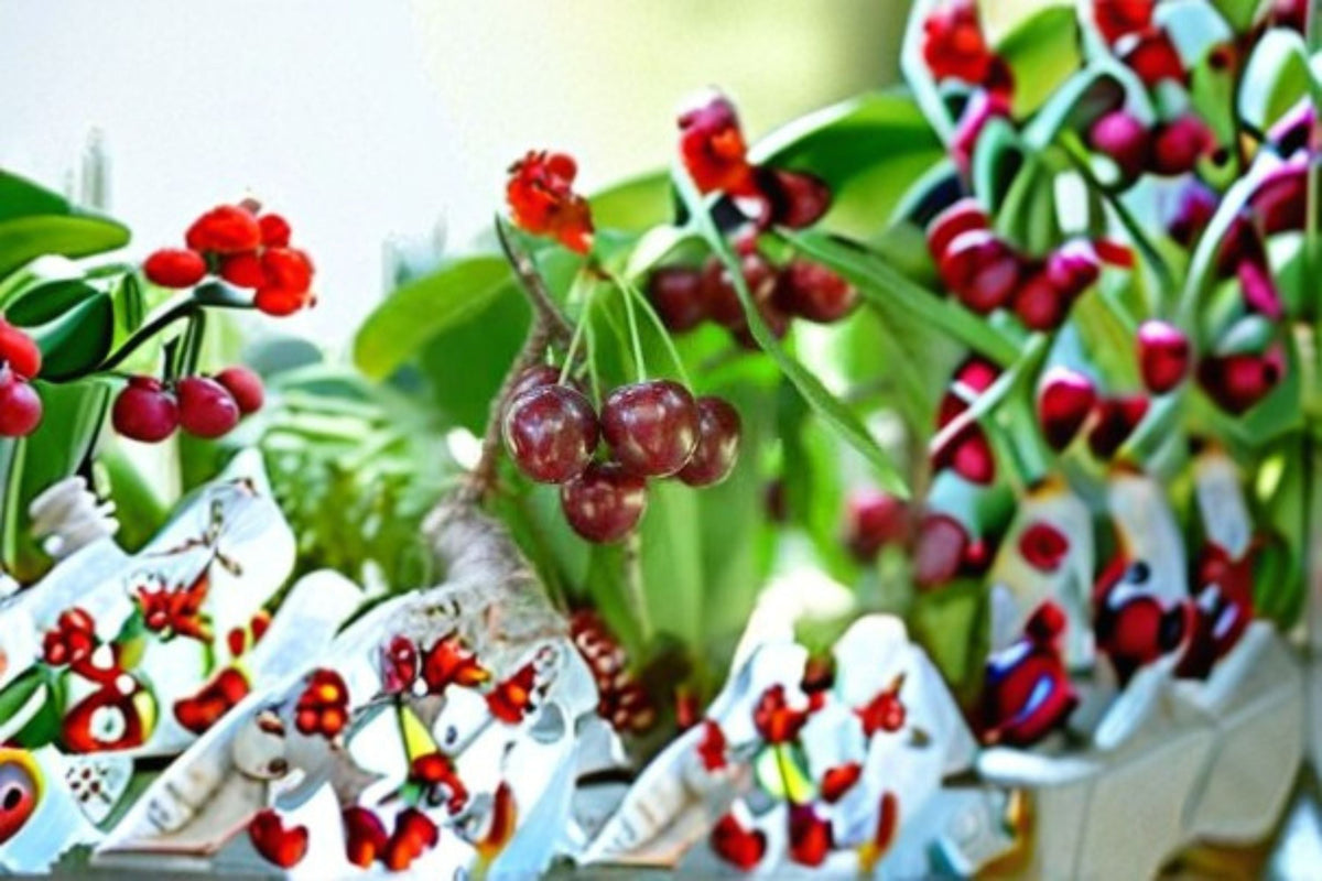 Bing Cherry Cuttings 6 Pack - Prunus avium - Sweet Red Cherry Tree Propagation - Deciduous Fruit Plant