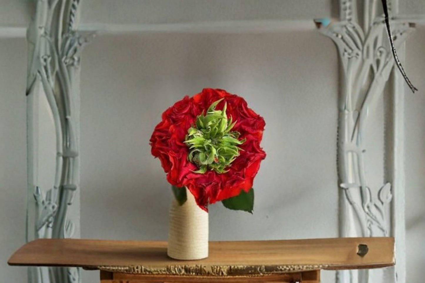 Red Eye Rose Live Plant - Compact Repeat Blooming Shrub Rose - Rosa Hybrid - Ornamental Flowering Plant for Containers and Gardens
