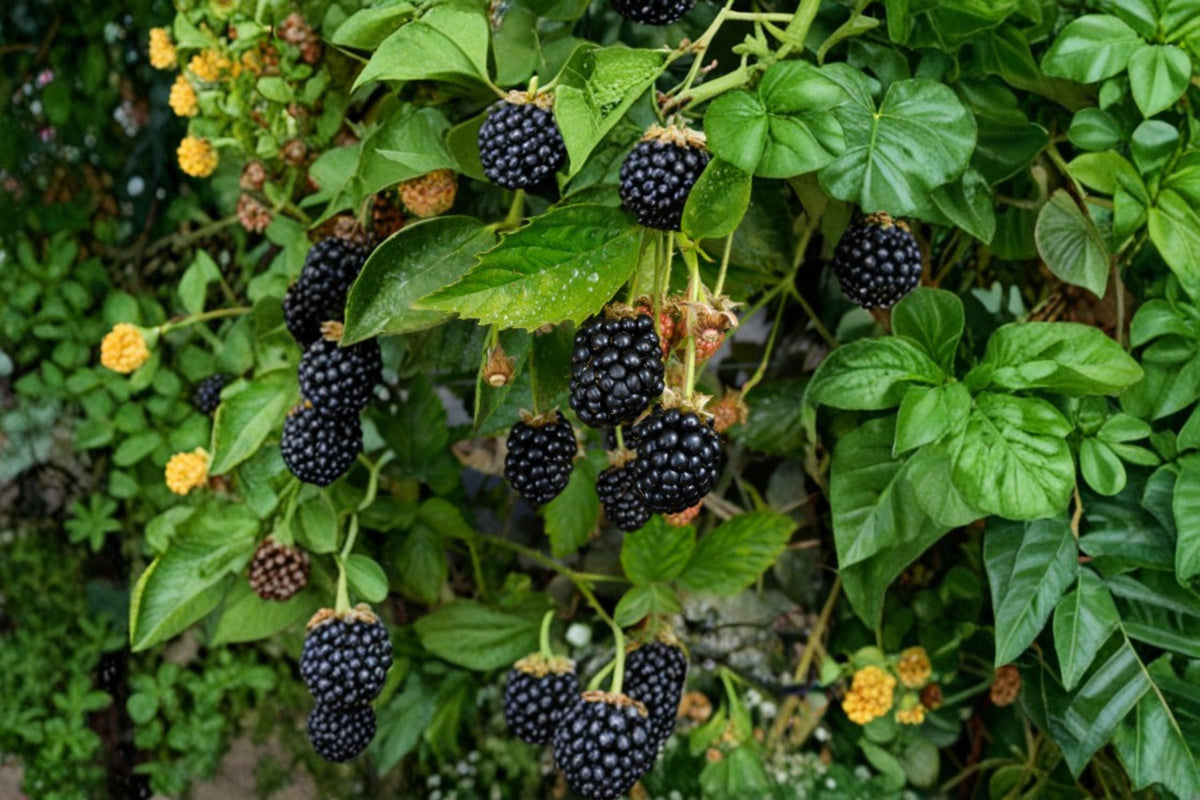 Kiowa Blackberry Plants - 3 Bare Root Thorny Fruit Shrubs - Rubus ‘Kiowa’ - Edible Black Berries for Gardens