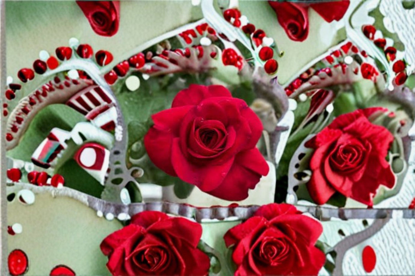 Shrub Rose Live Plant - Deep Red Satin Petal Rose - Rosa hybrid - Elegant Garden Flower for Borders and Cut Arrangements
