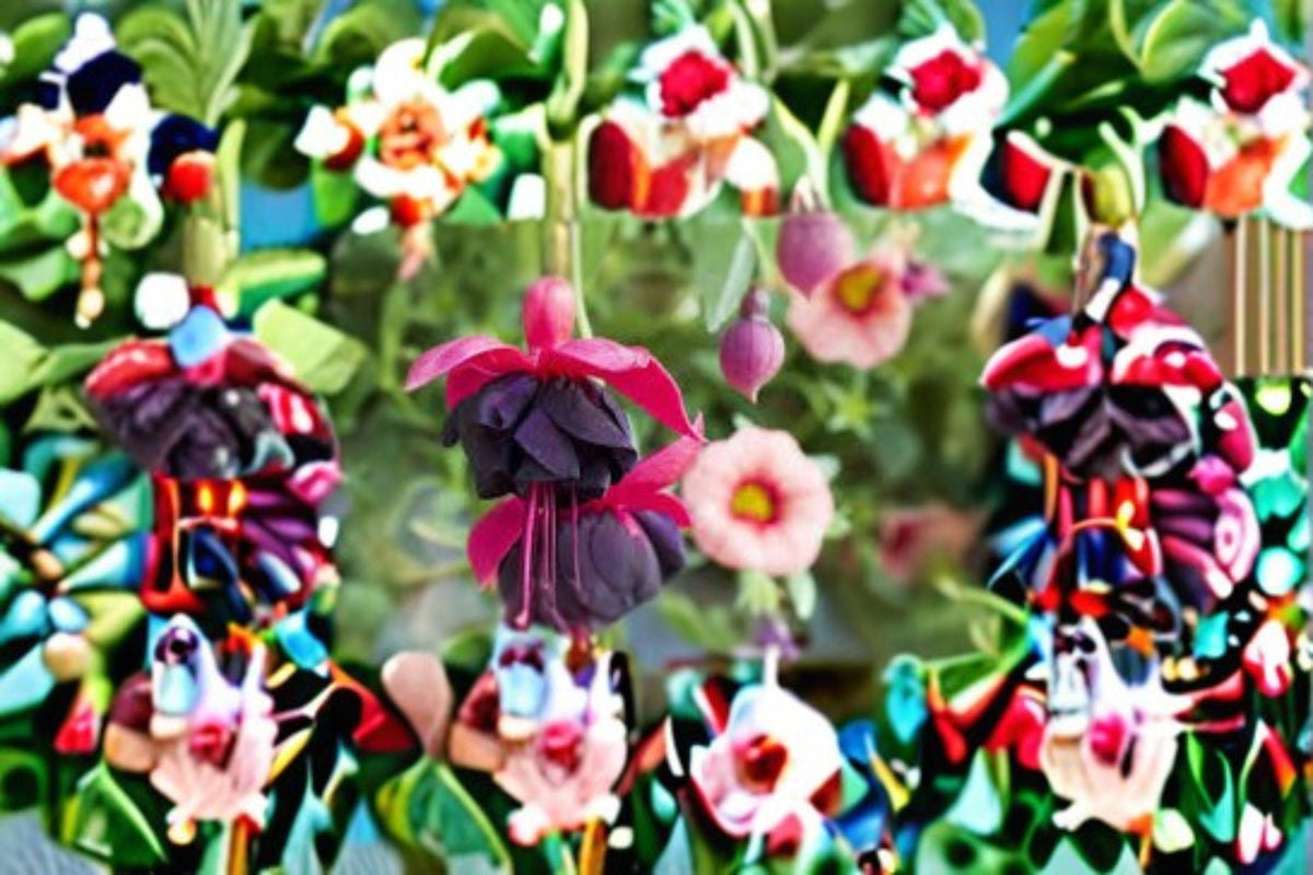 Fuchsia Plant 1 Live Plant New Millenium Pink Purple Flowers Fuchsia hybrida - Trailing for Hanging Baskets, Attracts Hummingbirds