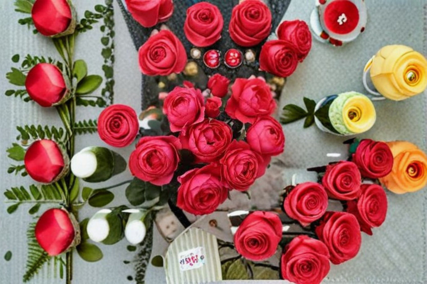 Garden Rose Plant - Cherry Pink Fragrant Blooms - Rosa hybrid - Compact Upright Growth - Repeat Flowering, Disease Resistant