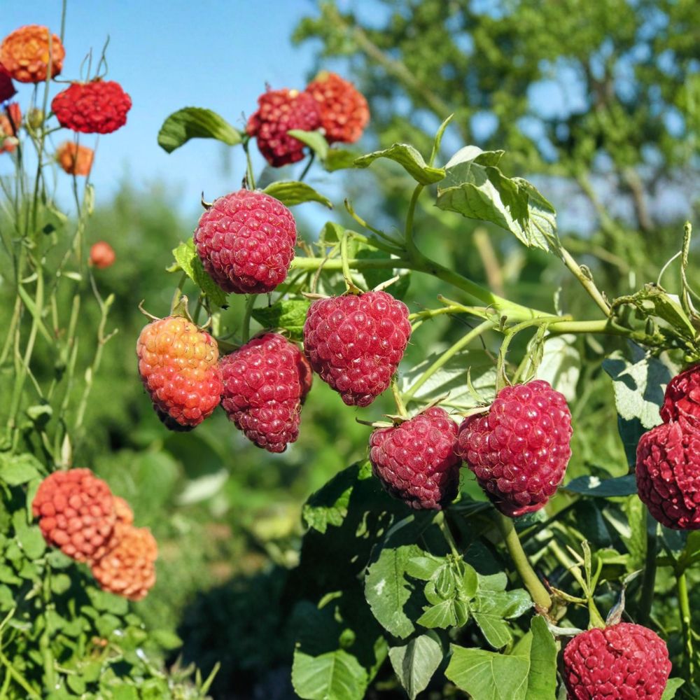 Autumn Britten Raspberry Plant – Live Rooted Everbearing Red Raspberry | Rubus idaeus | Large Sweet Berries | Zones 3–9