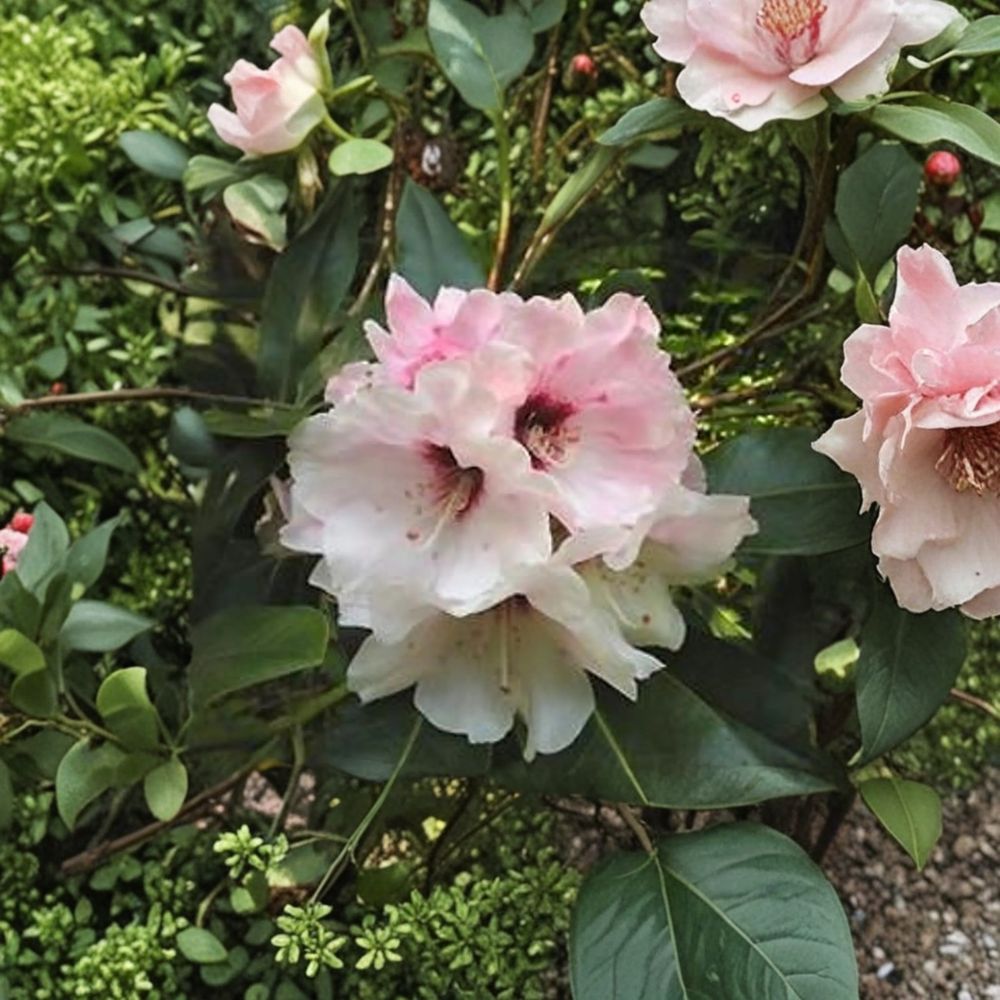 Rhododendron 'Bronze Wing' Live Evergreen Shrub | Dwarf Shrub with White & Pink Blooms | Rhododendron ‘Bronze Wing’