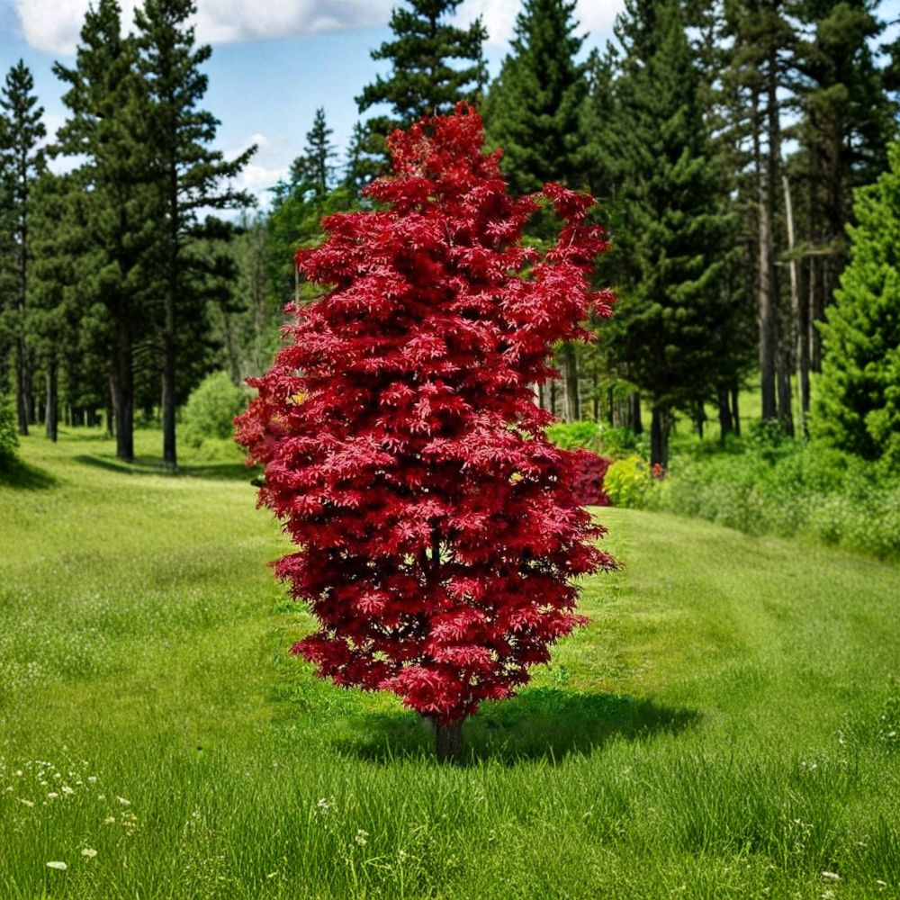 Acer palmatum ‘Twombly’s Red Sentinel’ Live Japanese Maple Tree | Columnar Red Ornamental | #1 Container Grown