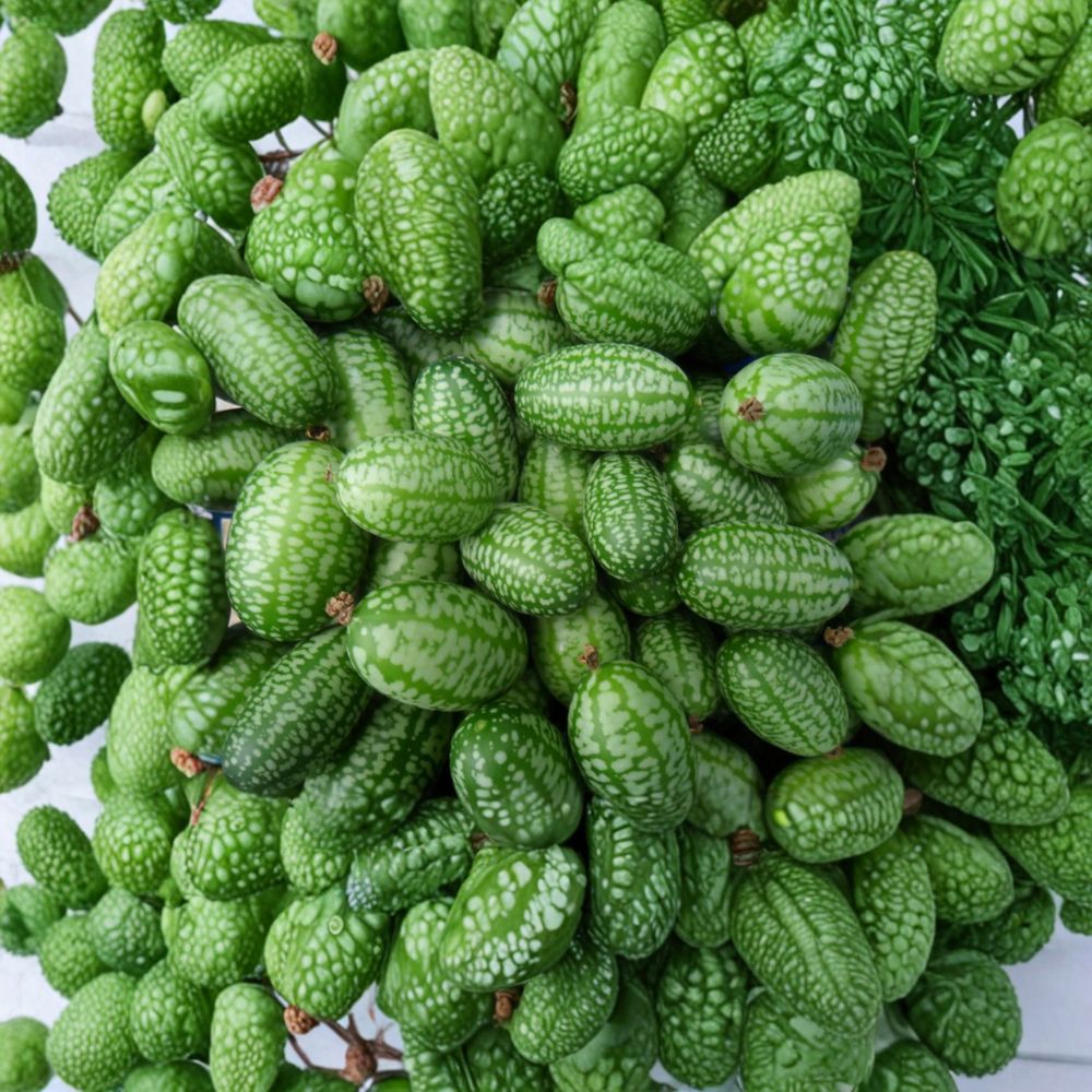 Mexican Sour Gherkin Seeds | 50 Organically Grown Cucamelon Seeds | Melothria scabra | Easy to Grow, Container Friendly