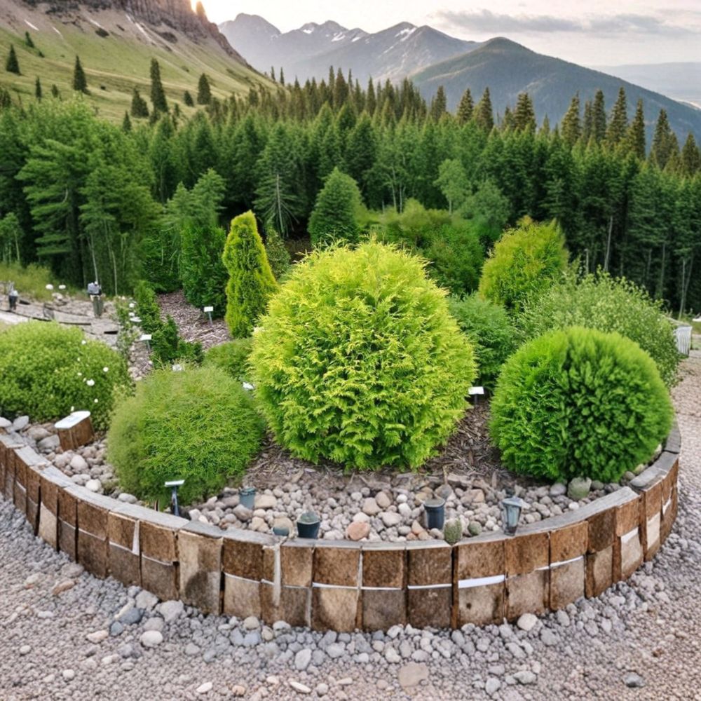 Golden Globe Arborvitae Live Plant | 4 Inch Pot | Thuja occidentalis 'Aurea' | Compact Evergreen Shrub | Easy Care Conifer