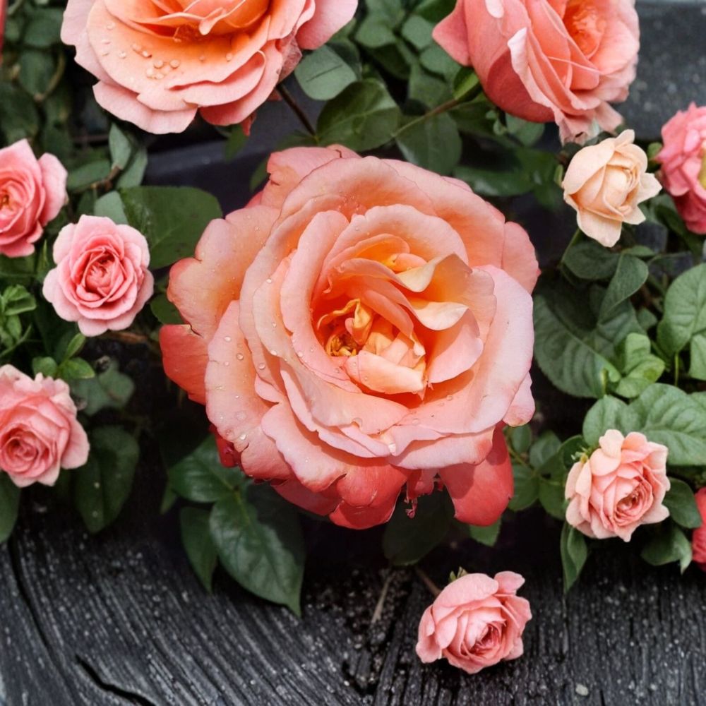 Voodoo Rose Live Plant | 1 Gallon | Orange Yellow Fragrant Blooms | Rosa 'Voodoo' | Garden & Landscape Friendly