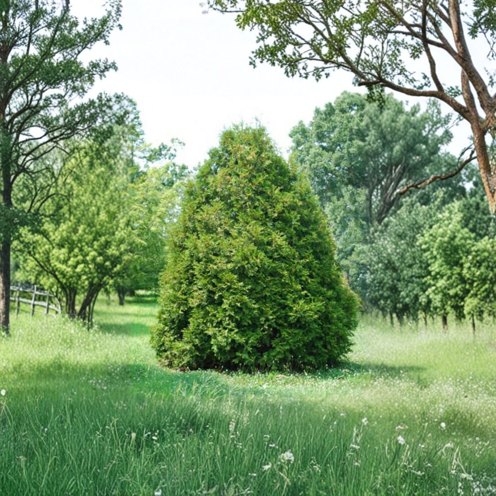 Elegant Arborvitae Live Plant in Quart Pot | Thuja occidentalis 'Elegantissima' | Evergreen Privacy Tree with Golden Tips