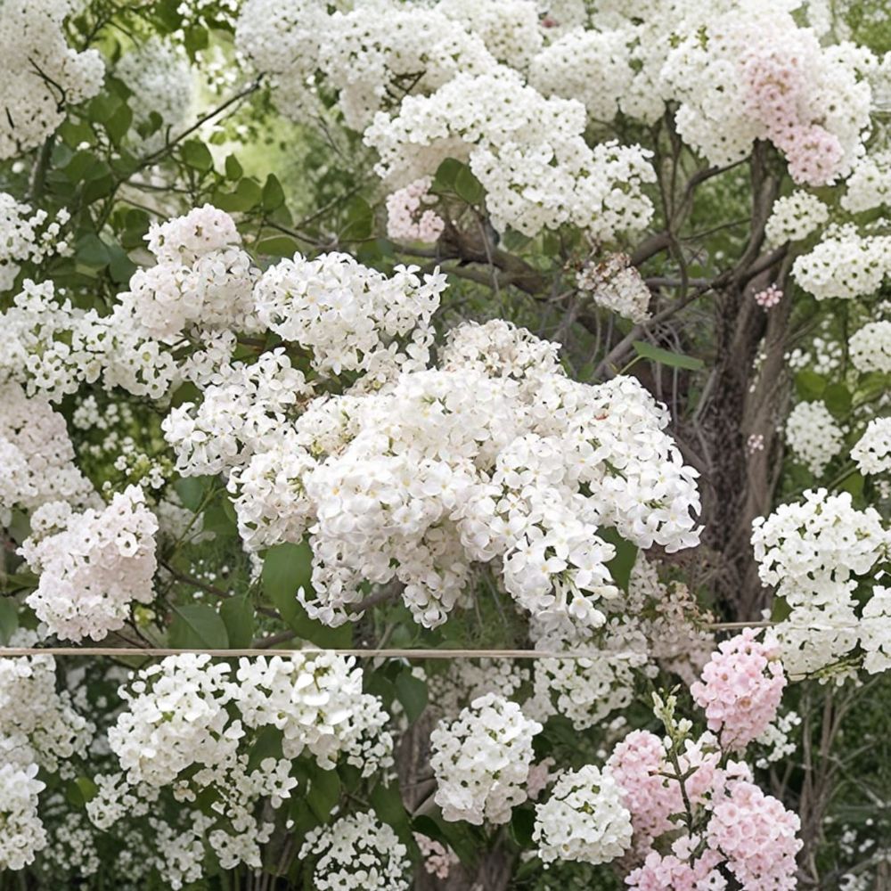 Syringa x oblata 'Betsy Ross' Lilac Live Plant | 1 Gallon Pot | Fragrant White Blooms | Hardy Flowering Shrub for Spring Garden