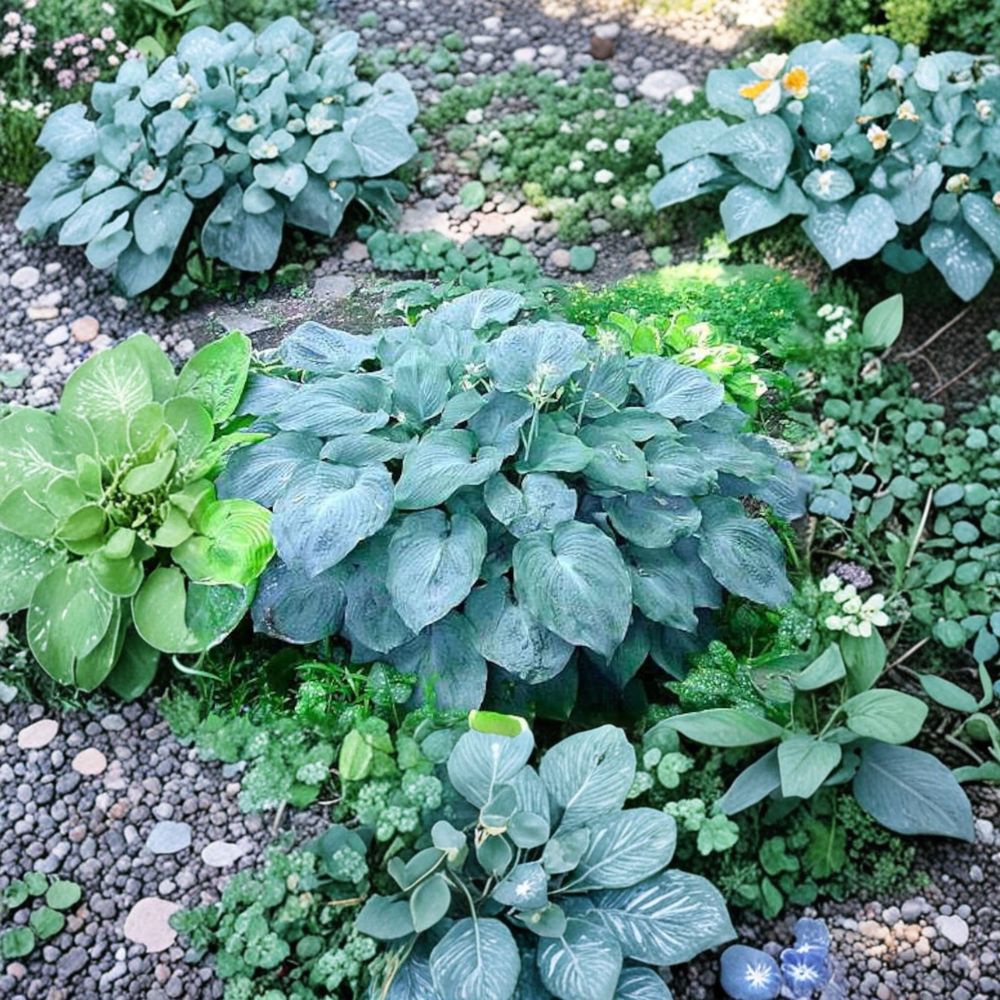Bare Root Hosta Starter Plant - Blue Angel | Giant Blue-Green Perennial | Slug Resistant | Lavender Flowers | Hosta 'Blue Angel'