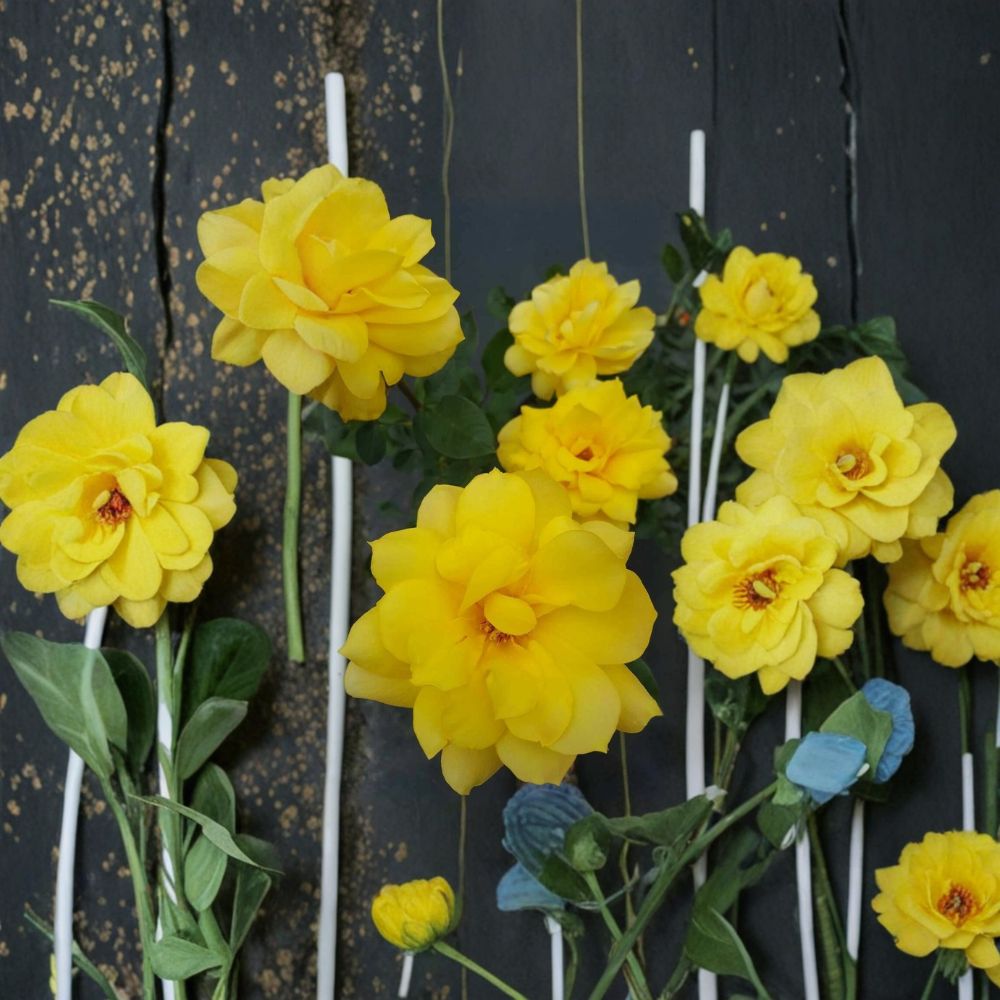 Gold Glow Rose Plant | 5 Gallon | Fragrant Yellow Blooms | Hybrid Tea Rose | Rosa 'Gold Glow' | Flowering Shrub
