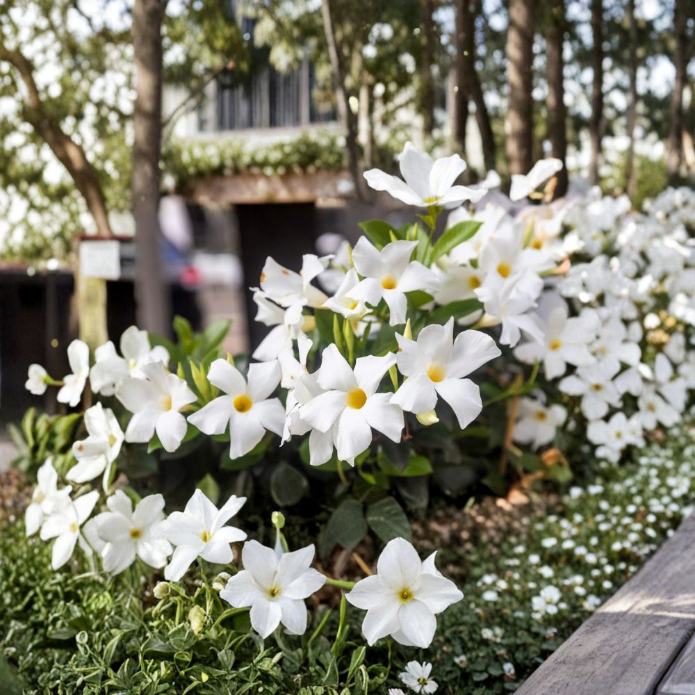 Chilean Jasmine Seeds 5 Pack | Fragrant White Flowering Vine | Mandevilla laxa | Tropical Climbing Plant for Indoor Outdoor Use