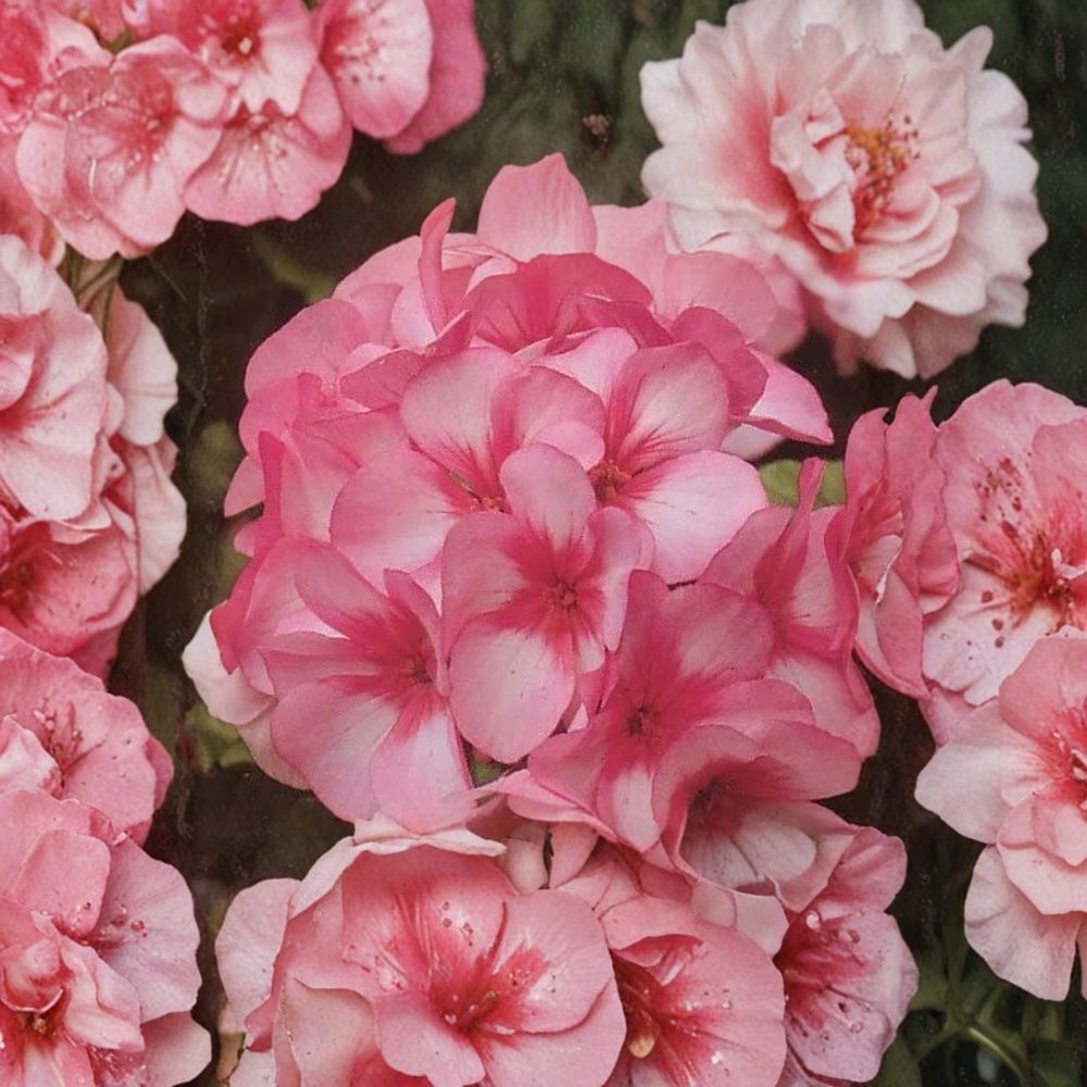 Mavericks Bicolor Geranium Seeds - 8 Pelargonium Seeds, Pink & White Blooms, Annual Flowering Plant, Easy Care Gardening