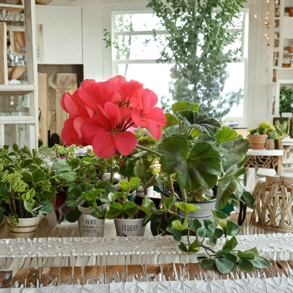Zonal Geranium Cuttings – 4 Organic Pelargonium Cuttings for Rooting – Colorful Flowering Plants