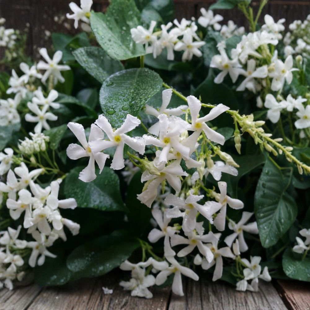 Confederate Star Jasmine Plant Live Starter | 3-10 Inches | Fragrant Climbing Vine | Trachelospermum jasminoides