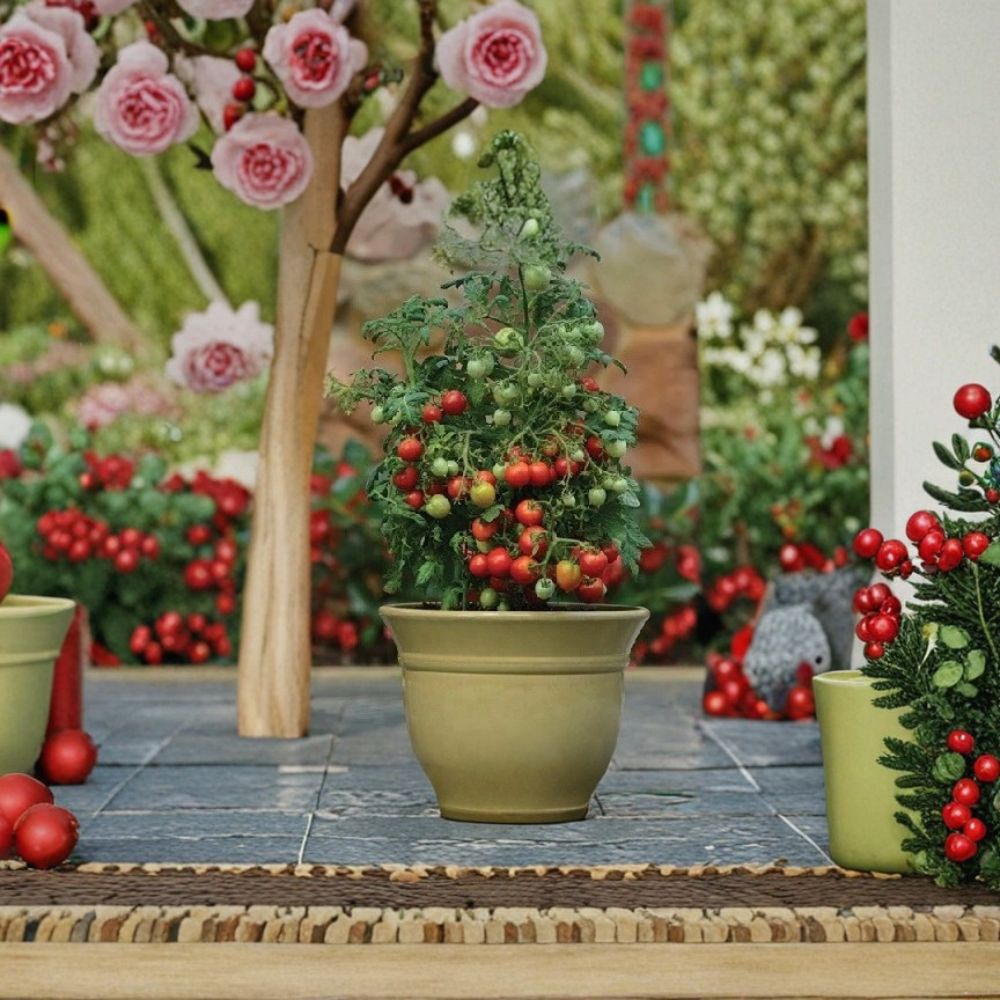 Cherry Grape Tomato Seeds - 100 Seeds, Geranium Kiss Variety, Compact & Early Blight Resistant, Solanum lycopersicum