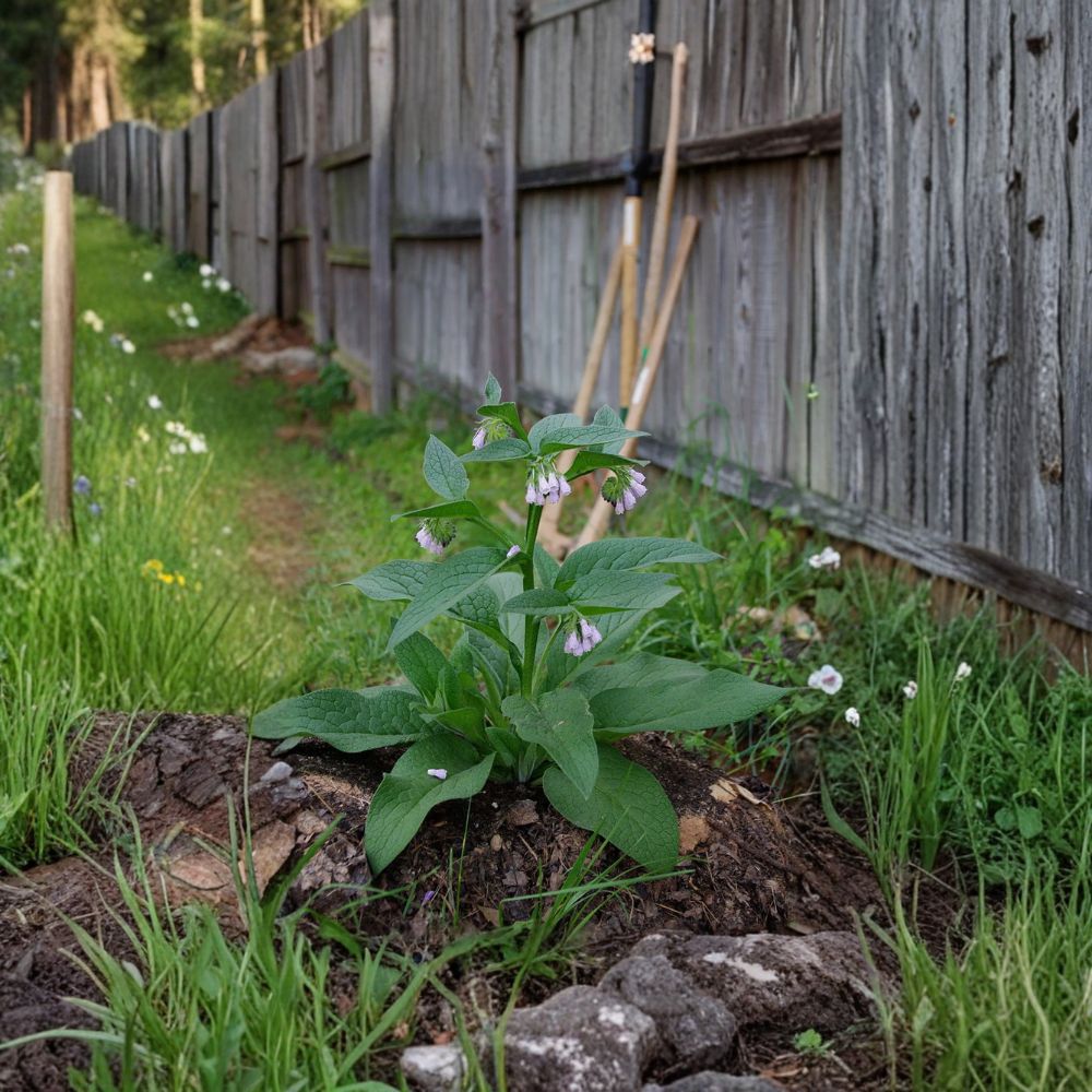 Russian Comfrey Root Cutting - Bocking 14, Organic Dynamic Accumulator, Symphytum × uplandicum, 1 Live Root Cutting