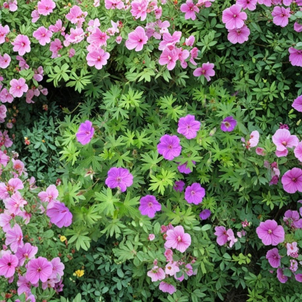 Organic Wild Geranium Bare Roots - 10 Cranesbill Plants - Purple Perennial Flowers - Geranium maculatum