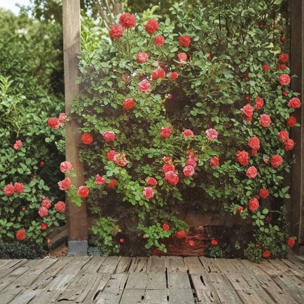 Climbing Rose Plant - 1 Gallon Climbing America - Salmon Pink Blooms - Rosa 'Climbing America' - Vigorous Garden Climber