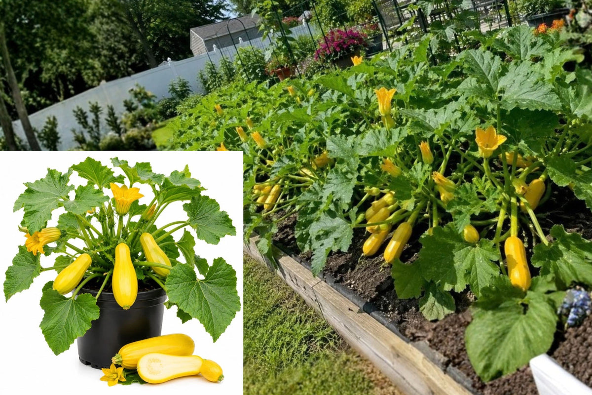 Yellow Squash 2 Live Plants 4–7" Tall in 4" Pots – Garden Starters