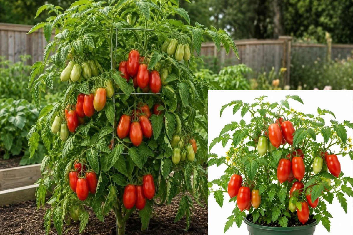 San Marzano Tomato 2 Live Plants 4–6 Inch Tall in 4-Inch Pots – Plum Tomato