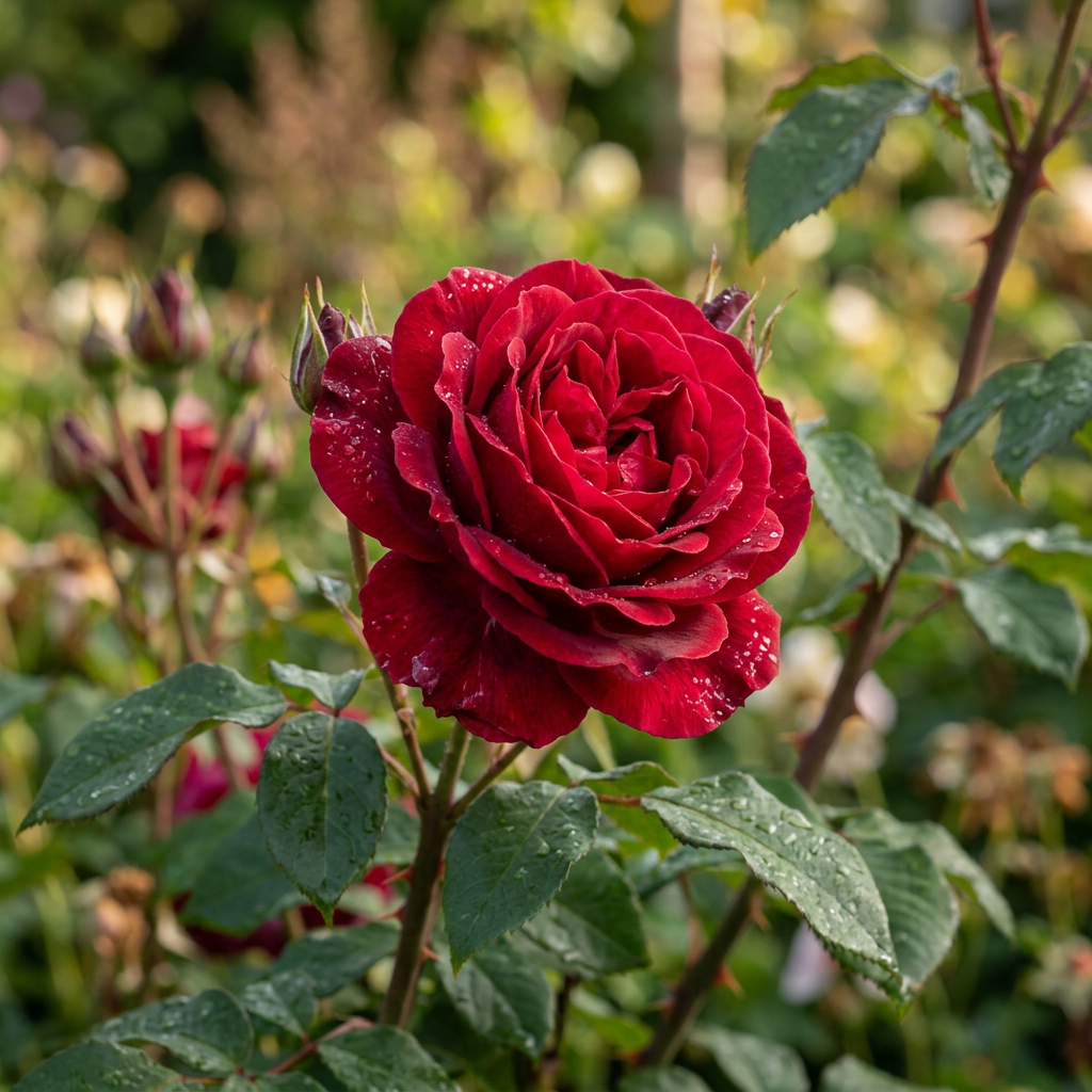 Blood Red Fragrant Rose Cuttings 6 Inch Logs 5 Pieces Live Plant Bare Root Rosa spp.