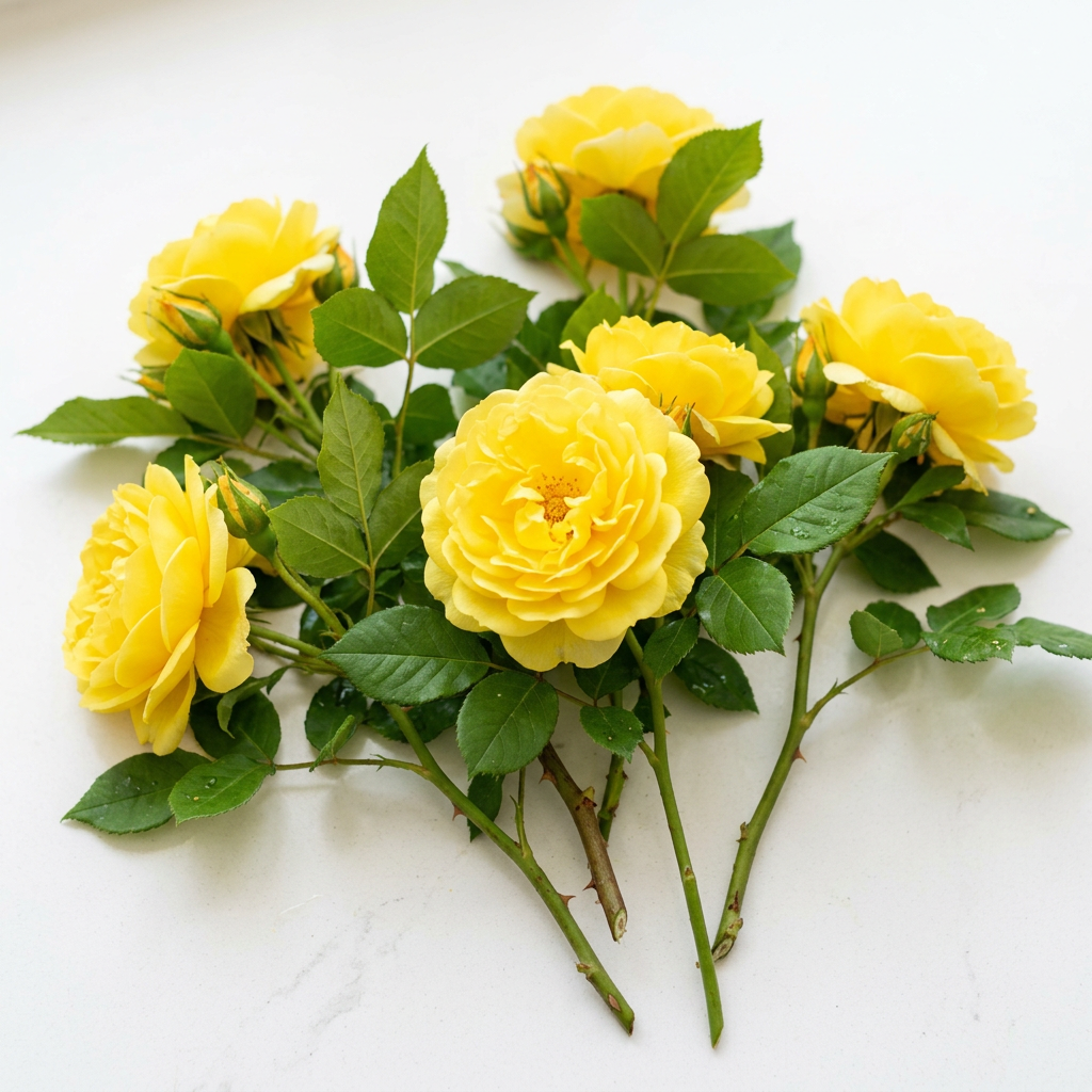 Bright Yellow Fragrant Rose Cuttings, 6 Inch Logs, No Roots, Rosa spp. Live Plant Starter