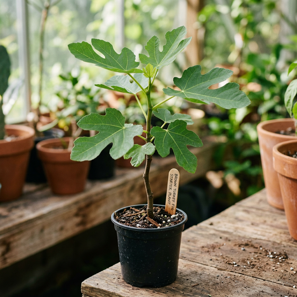 Brown Turkey Fig Tree Starter Plant Ficus Carica Live Bare Root Fruit Tree for Garden, 5-pack