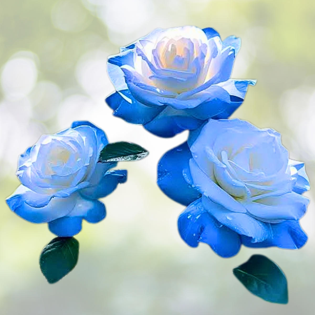 20pcs Blue Rose Seeds - Non-GMO Heirloom Variety - Broken Ice - Rosa spp.