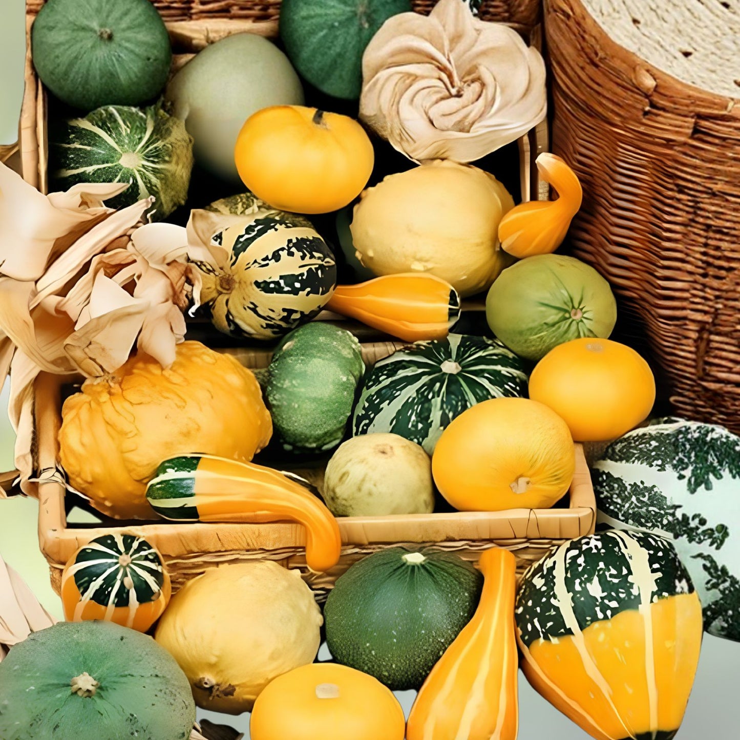 Small Gourd Seeds Mix – 25+ Colorful Fall Decor Varieties – Cucurbita pepo Seed Pack