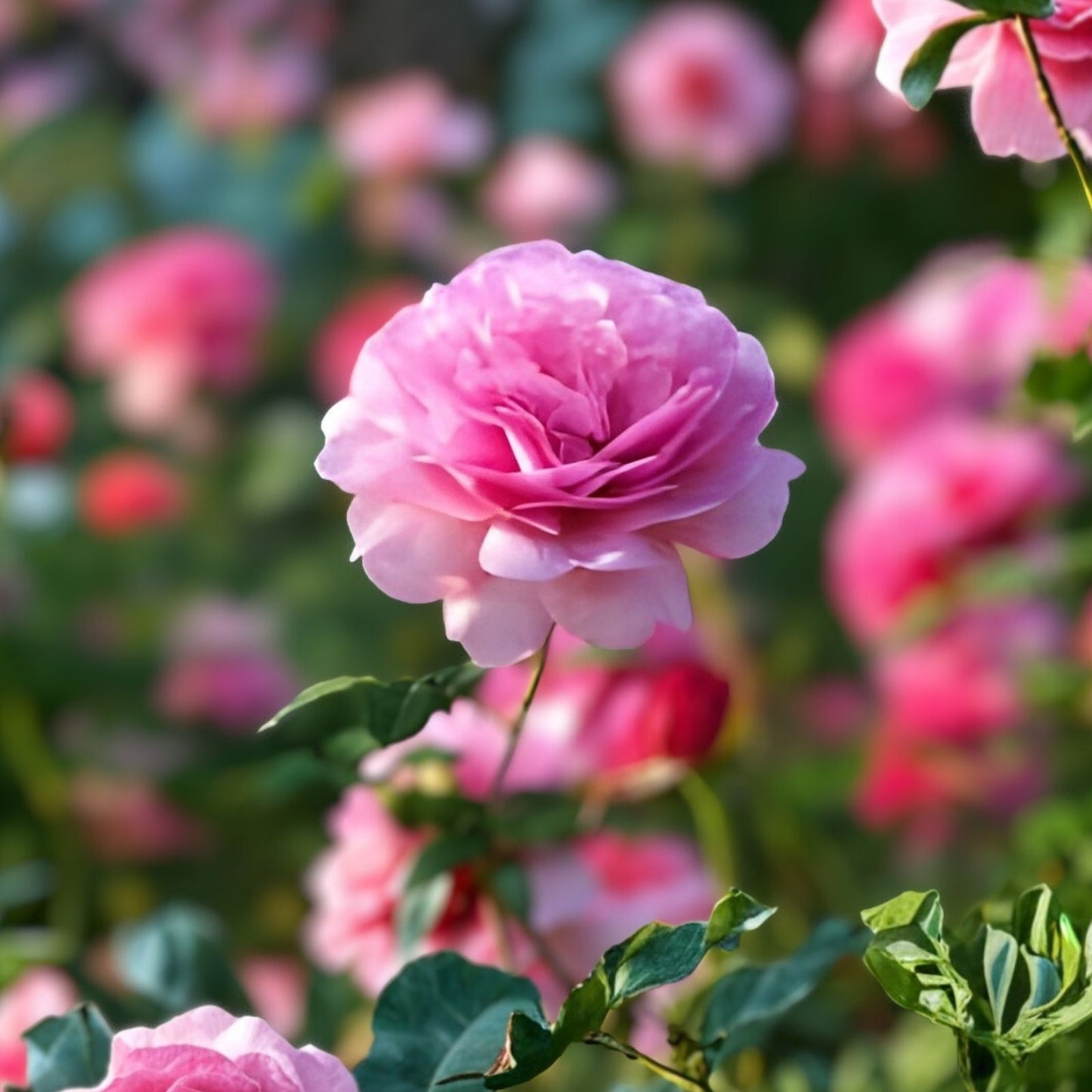 Hybrid Tea Rose Bush 1-2 ft Pink Inspiration Fragrant Peony-Like Blooms Disease-Resistant Live Plant