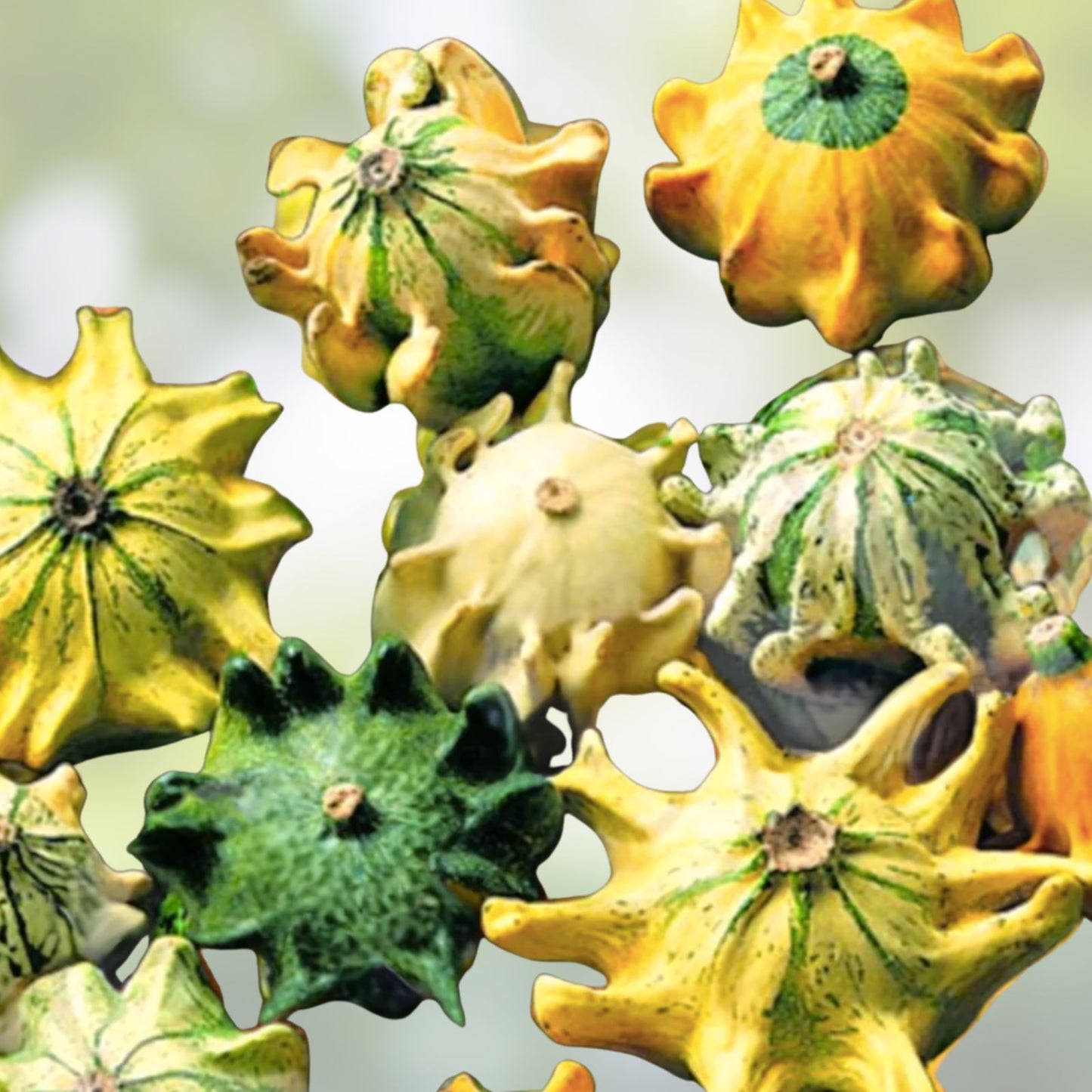 Crown of Thorns Gourd Seeds - 10 Seeds - Exotic Squash with Fingers - Cucurbita ficifolia Planting Material