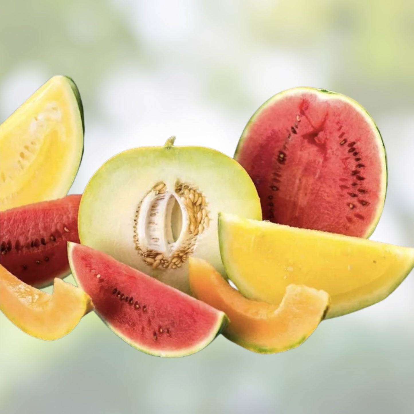 Garden Melon Mix Seeds - 30 Pack, Easy to Grow, Flavorful Varieties, Cucumis melo