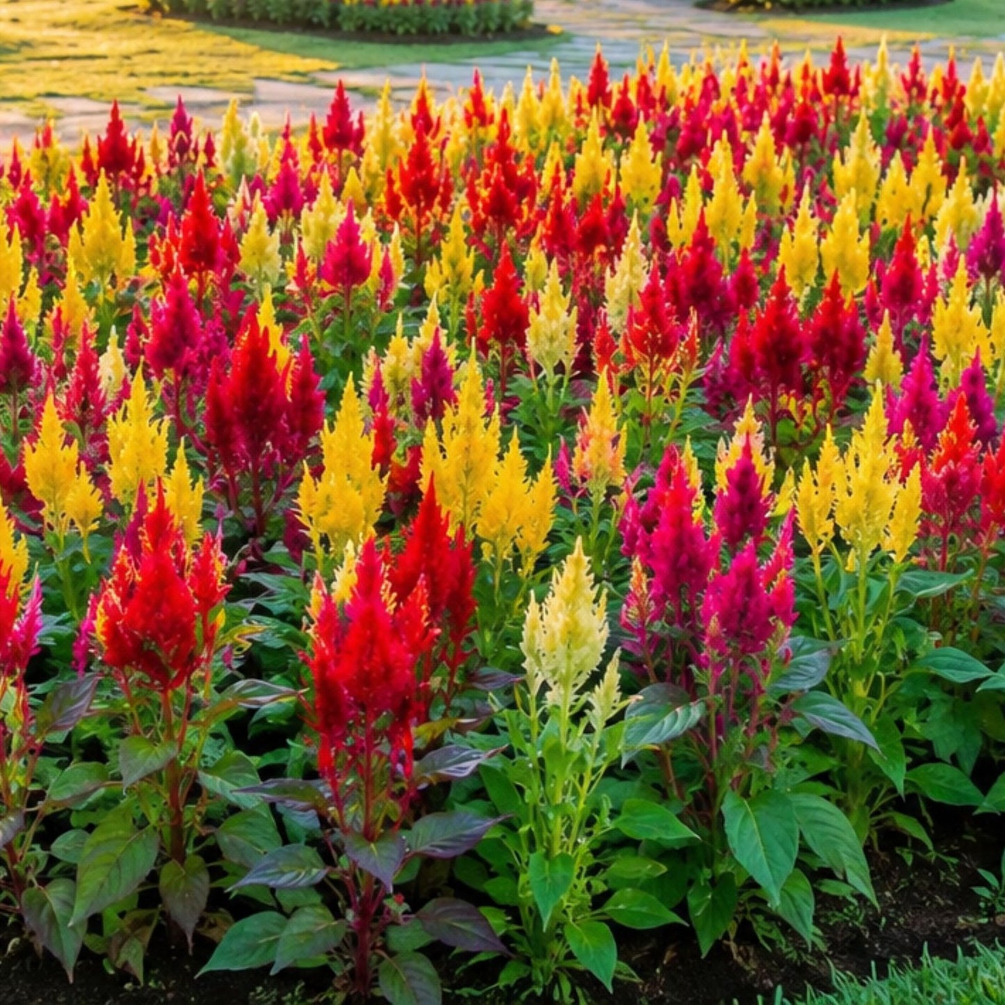 Celosia Seeds Mixed Color Pampas Plume Flower Seeds Live Plant Cutting Bare Root Starter Plant