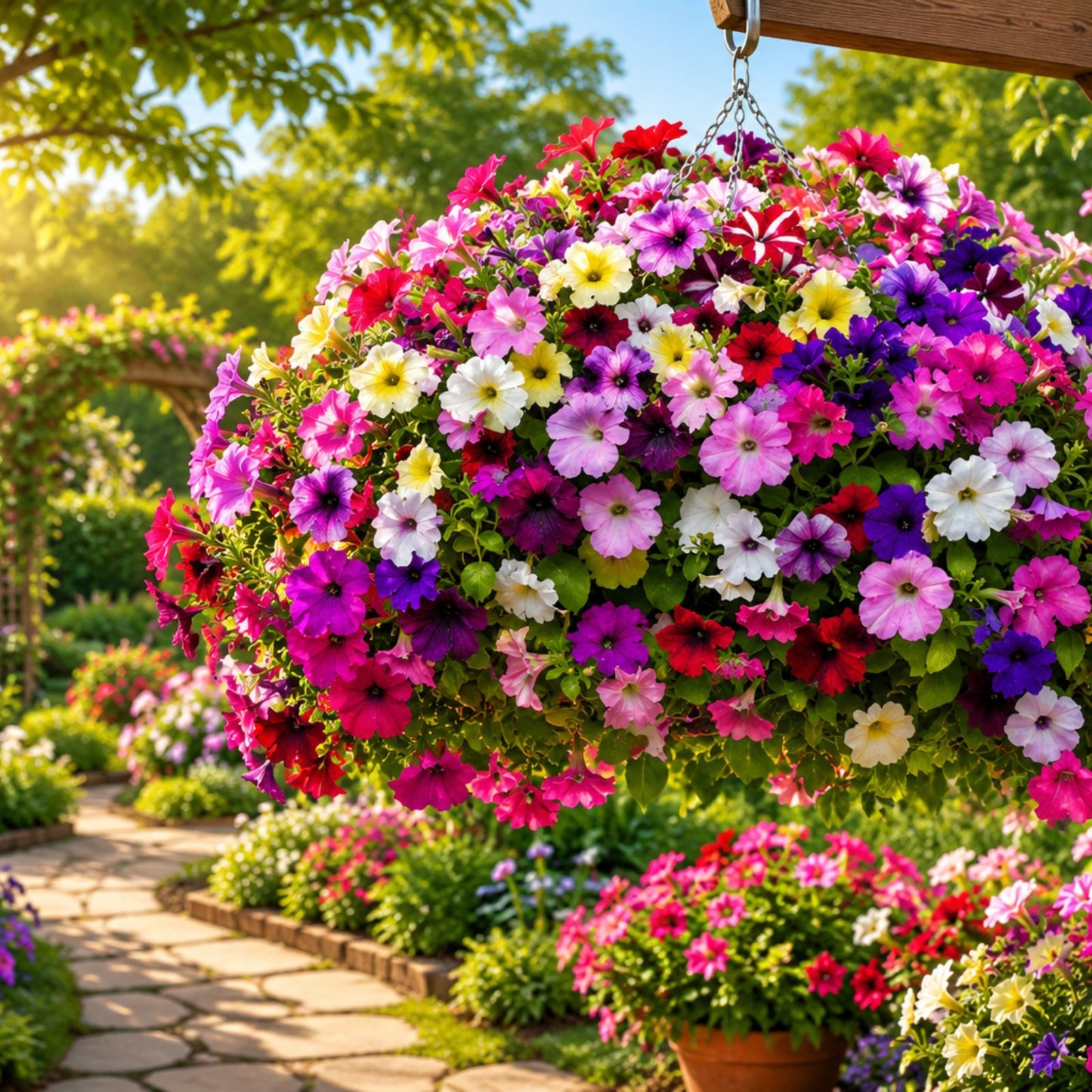 Petunia Flower Seeds | Petunia hybrida | Non-GMO Garden Seeds | 200+ Starter Plants | Live Plant or Cutting