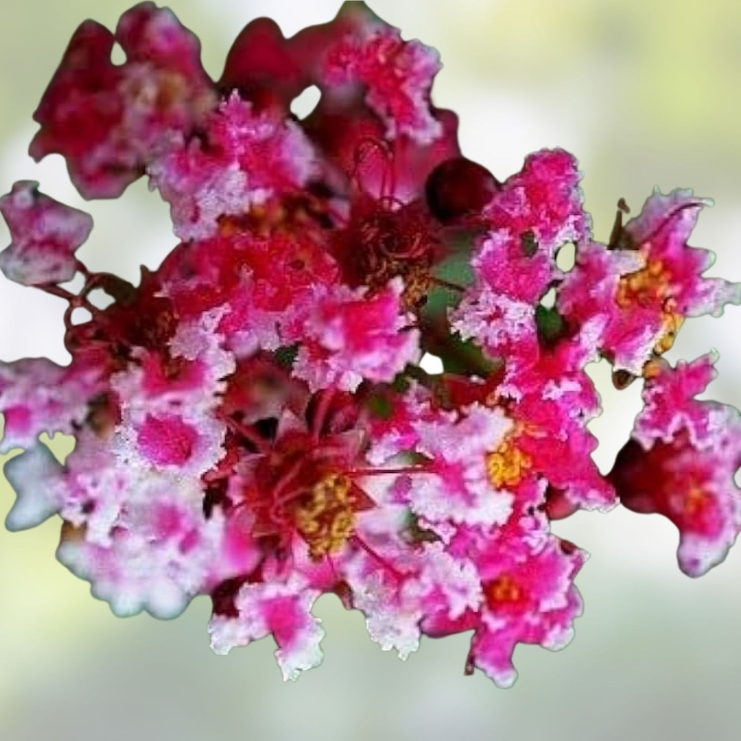 Fresh Cuttings Queens Lace Crepe Myrtle Variegated Dark Pink & White Lagerstroemia indica Plant Propagation