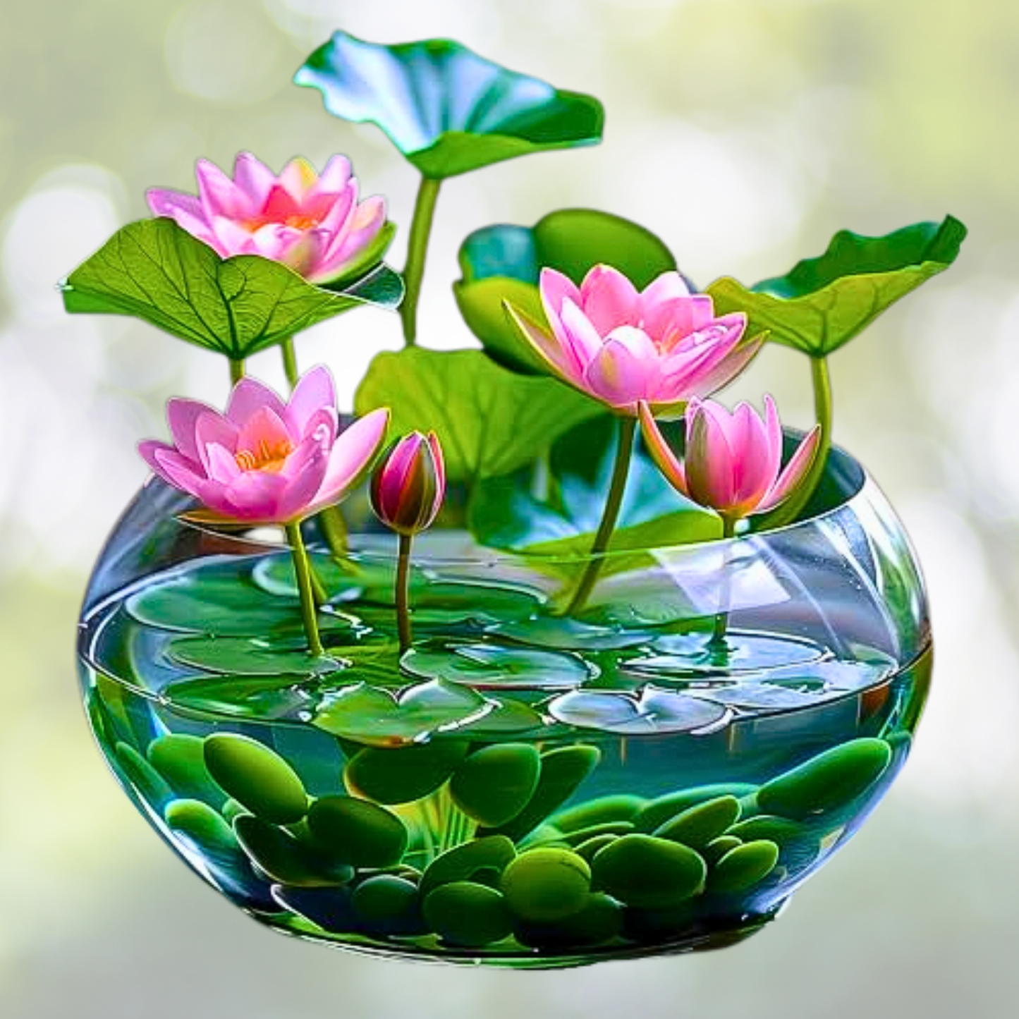 10pcs Pre-Sprouted Mixed Color Lotus Bowl Plants - Ready to Plant - Nymphaea spp.