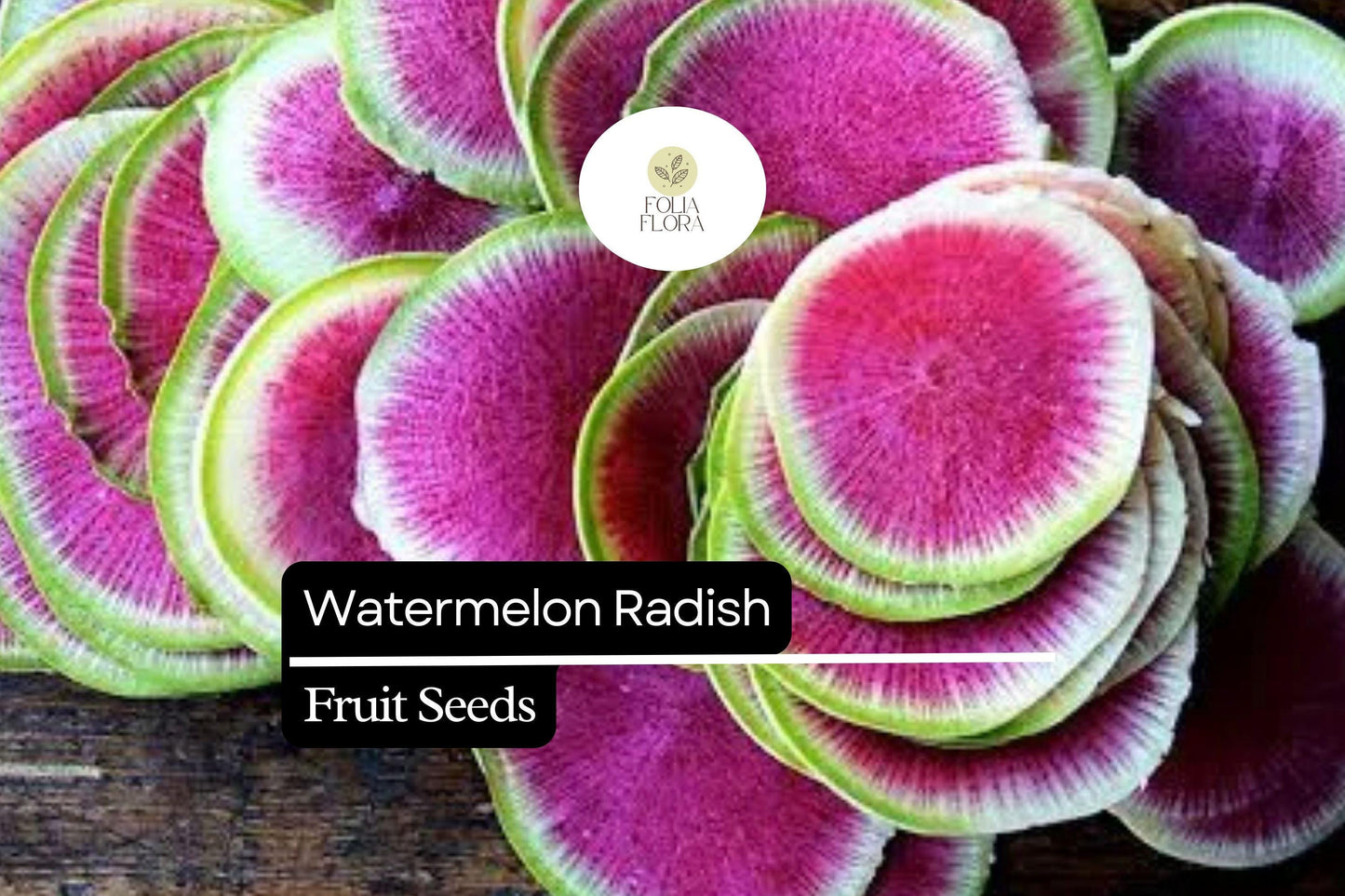 Watermelon Radish Seeds - Heirloom Variety Raphanus sativus - Sweet Pink Flesh for Colorful Salads & Garnishes