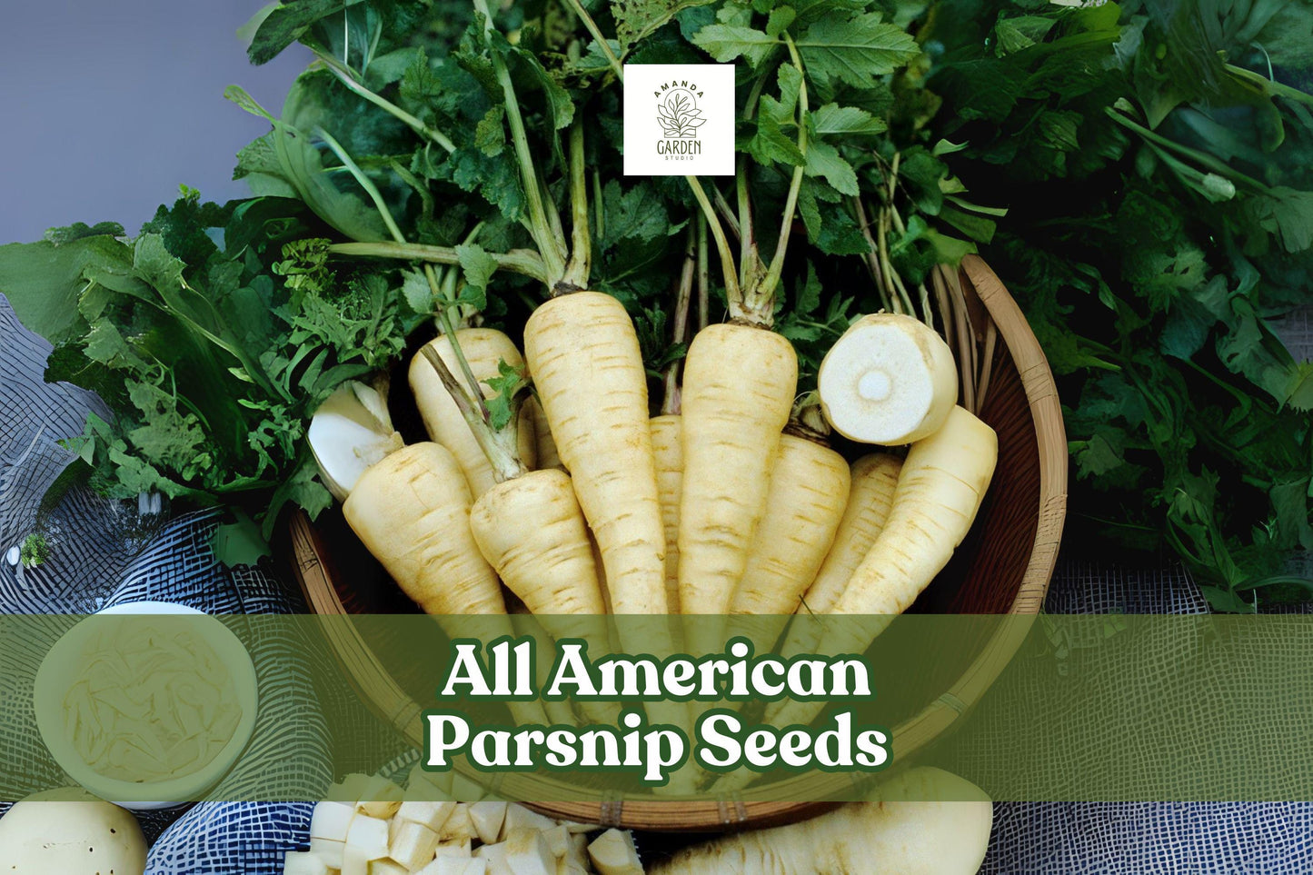 All American Parsnip Seeds - 100 Non-GMO Heirloom Seeds - Pastinaca sativa - Sweet White Root Vegetable for Fall/Winter Gardening