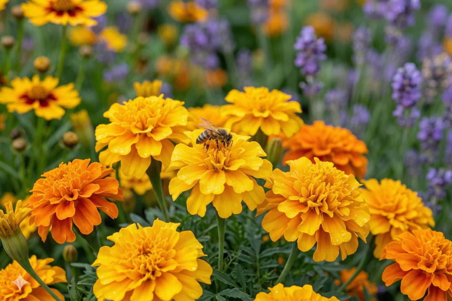 Crackerjack Marigold Seeds (100) | Vibrant Yellow & Orange Blooms | Tagetes erecta | Easy to Grow for Summer Gardens
