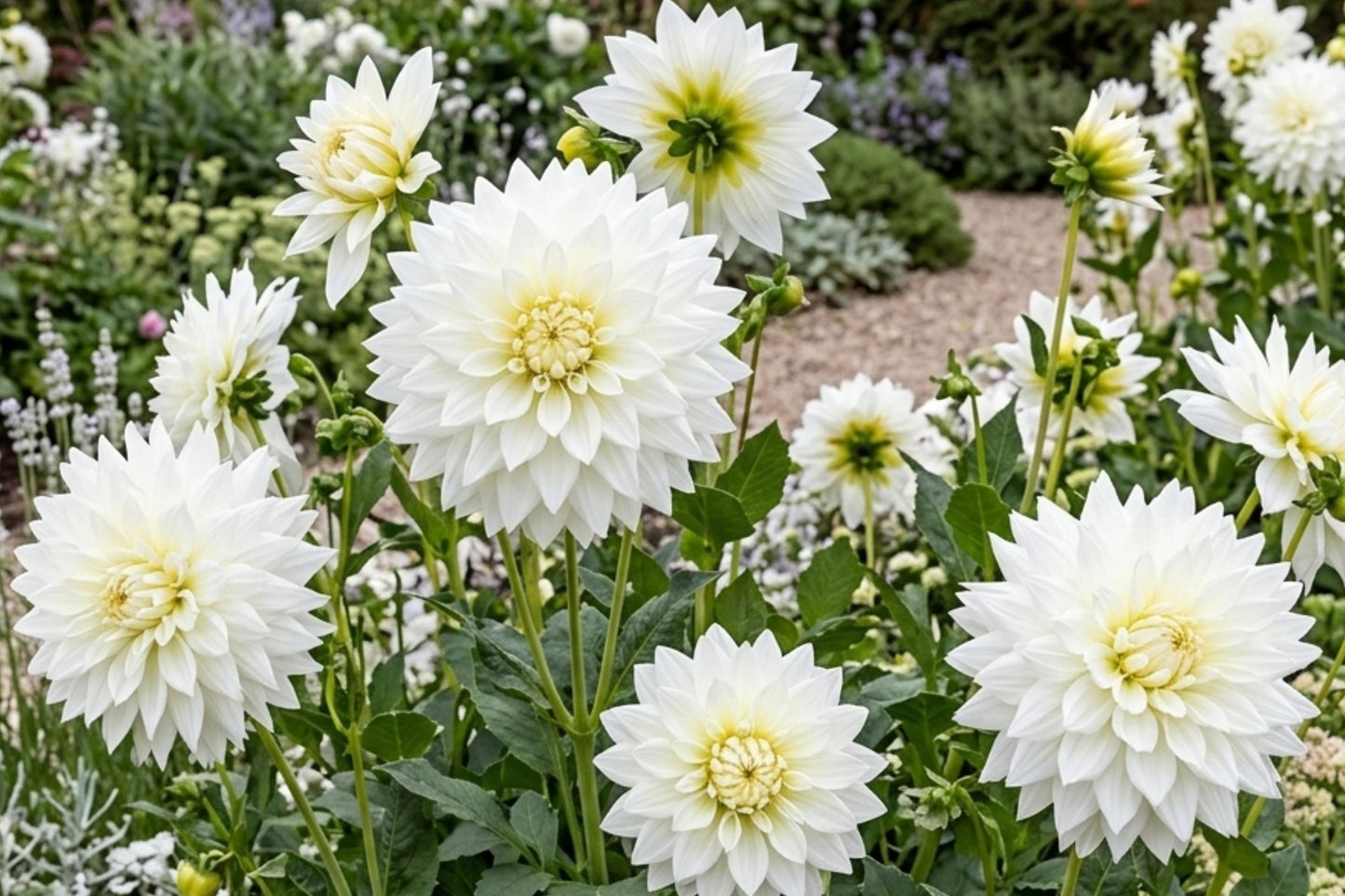 Large Dinner Plate Dahlia Bulb Tuber Clump, White Fleurel, Dahlia pinnata, Easy to Grow, Ideal for Cut Flowers